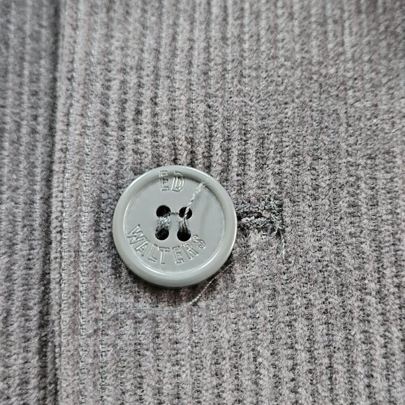 Ed Walters Blazer 42R Gray Corduroy Cotton Sport Coat 2B 1 Vent Academia Preppy - Picture 11 of 16